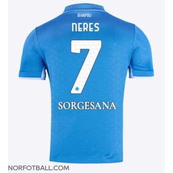 Billige Fotballdrakt SSC Napoli David Neres #7 Replika Hjemmedrakt 2024-25 Kortermet